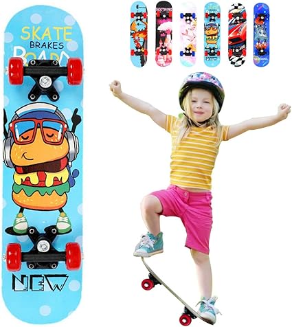 Lesgos Standard Skateboards Fur Anfanger 22inch Complete Skateboards Mit 9 Lagiger Ahornkonstruktion Fur Kinder Jungen Jugendliche Anfanger Amazon De Sport Freizeit