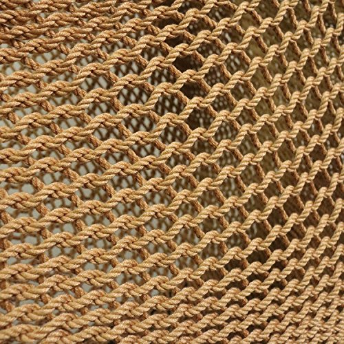Best Sunshine Large Caribbean Hammock Hanging Chair with Footrest, Large Hammock Net Chair, Polyester (Rice white)