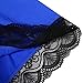 Ekouaer Women's Sexy Baby Doll Satin Chemises Slip Sleepwear, Blue, M=US (8,10)