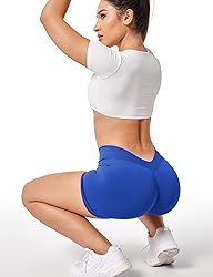 YEOREO Workout Scrunch Shorts Women V Back Gym Butt