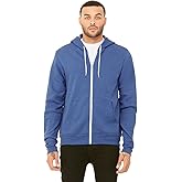 BELLA+CANVAS Unisex Sponge Fleece Full-Zip Hoodie - Heather True Royal