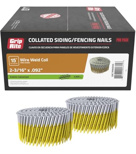 Grip-Rite 15 Degree Wire Collated Coil Siding and Fencing Nails
