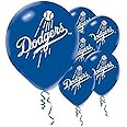 Los Angeles Dodgers MLB Printed Latex Balloons - 12" (Pack Of 6) - Perfect For Game Day Parties & Celebrations