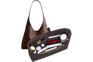 DOIAPUOS Dupont Paper Purse Organizer Inserts for brooklyn 28 Insert Keeps Tote Handbag (Brown)