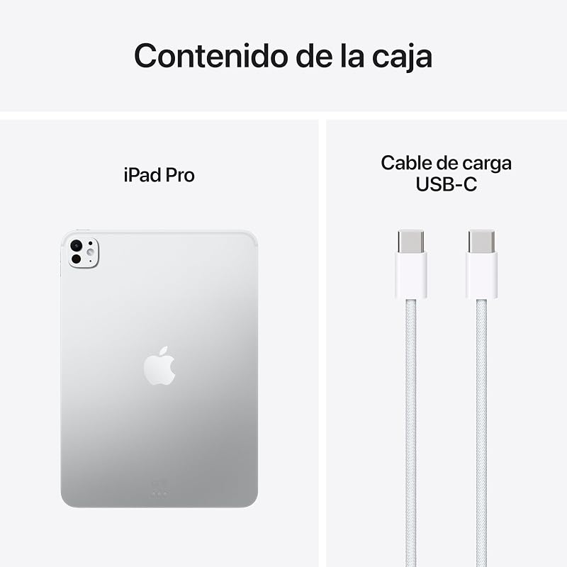 iPad Pro de 11″ (M5): Pantalla Ultra Retina XDR, Vidrio nanotexturizado, cámara Frontal de 12 Mpx en Horizontal y cámara Trasera de 12 Mpx, Wi-Fi, 2TB — Plata