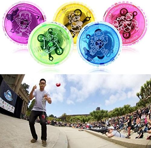 Funny Magic Yoyo Ball Luminous Flash Bearing String Trick Alloy Kids Boy Children Toys