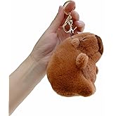 Cute Capybara Plush Keychain Bag Charms for Backpacks - Charm Accessories Decoration for Handbags