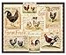 CounterArt Rooster Farm Glass Cutting Board, 15 x 12 Inches