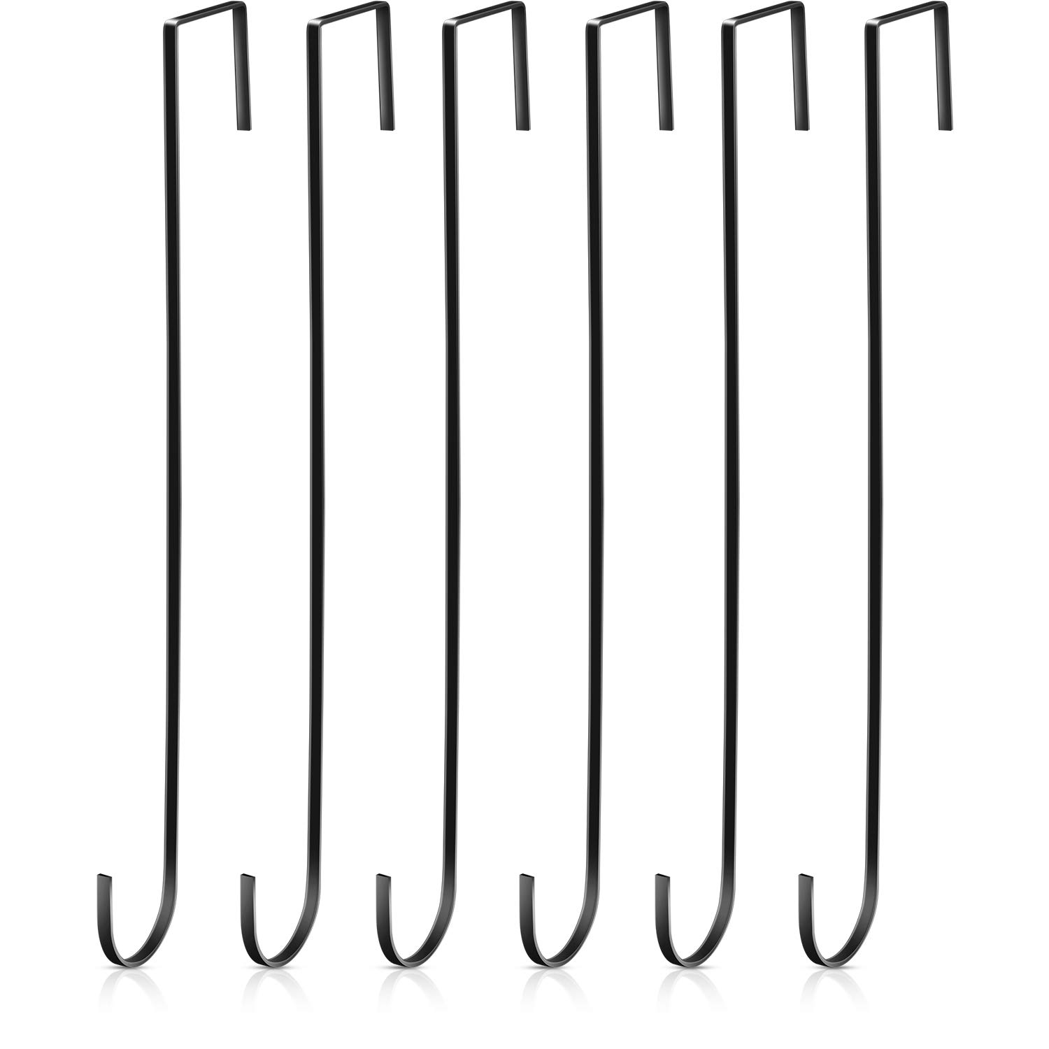 Hotop 15 Inch Wreath Hangers for Front Door Wreath Doors Hangers Steel Material Clothes Towel Hooks Holder Over the Door Hanger Hooks for Christmas Halloween Front Decorations