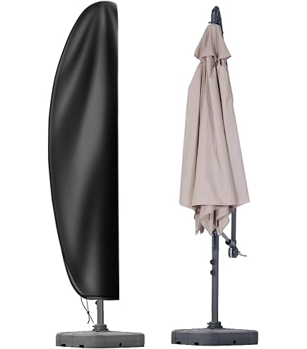 Housse De Protection Imperméable Pour Parasol De Jardin - Tissu Oxford 600D - 190x30x50 Cm - Noir