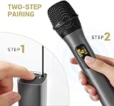 TONOR TW630 Wireless UHF Dual Microphone System with Rechargeable Receiver view 4