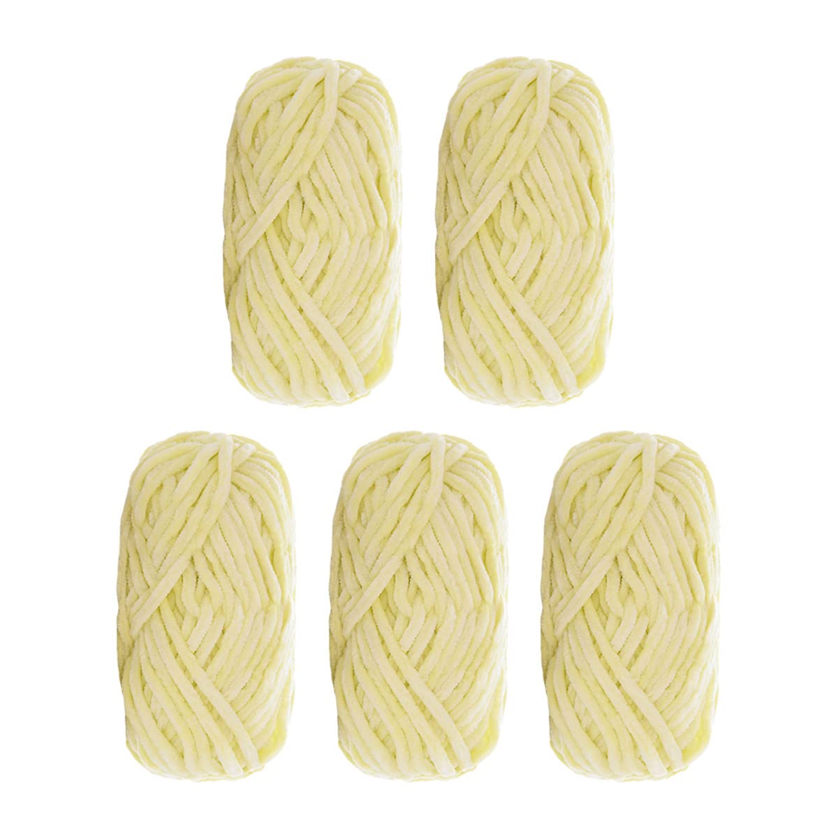TOKYMOON 5 Pack Super Soft Chenille Velvet Yarn Thick Warm Crochet Knitting Yarns for Art Knitting Doll DIY Bag Sweater Crafts 500g
