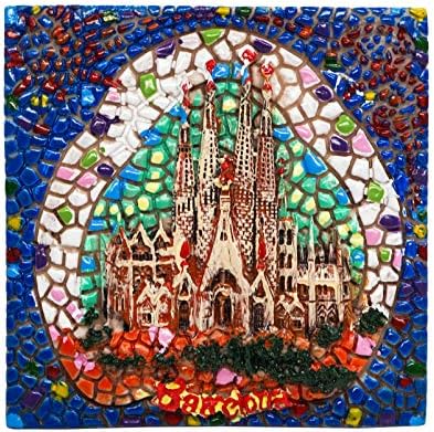 Sagrada Família, Barcelona, Spain, 3D Resin Fridge Magnet Refrigerator Magnet Tourist Travel Souvenir Gift Home Kitchen Decor