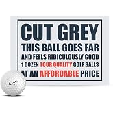 Cut Grey Golf Balls, 3 Piece Urethane (One Dozen)