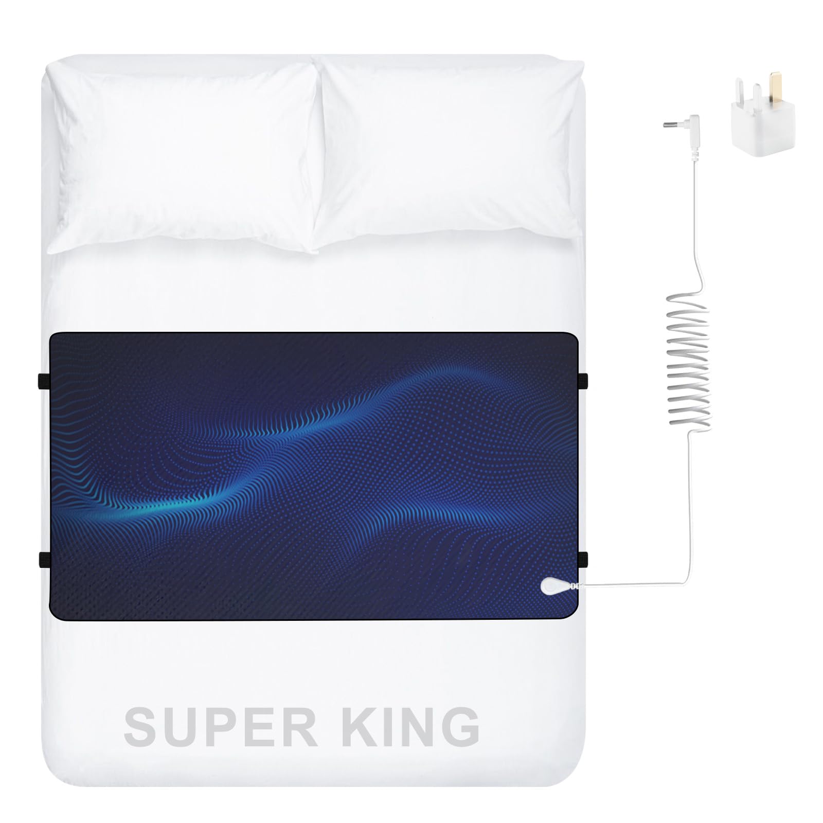 Earthing Grounding Mat for Bed, 10% Silver Fiber & 90% Soft Leather, Earth Mat for Improved Sleep, Reduced Anxiety, Pain, Inflammation, Relief (68 X 182cm (Super King))