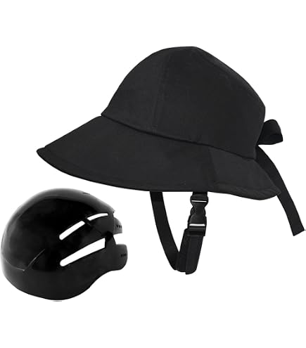 LIODFGLER Bucket Hats with Bike Helmet Cycling Helmet for Unisex Adults Fashion Breathable Sunscreen Head Protection Bicycle Helmet Hats (Beige) : Sports & Outdoors