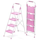 KINGRACK 4 Step Ladder, 900lbs Sturdy Step Stool