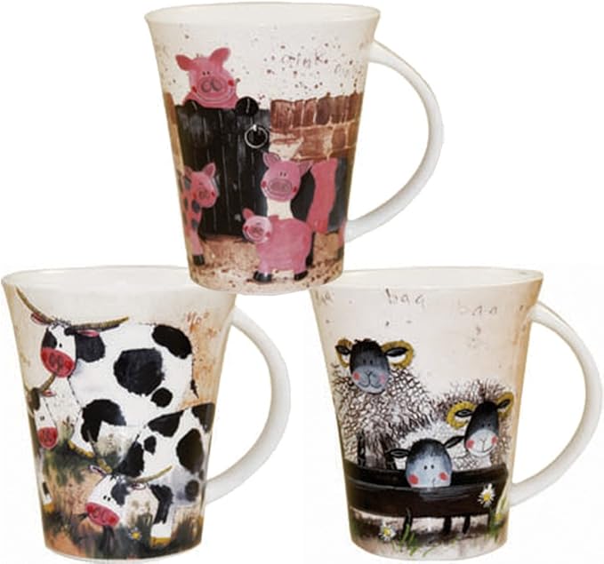 Queens by Churchill Glazed 'Alex Clarke' Farmyard Print Mug From