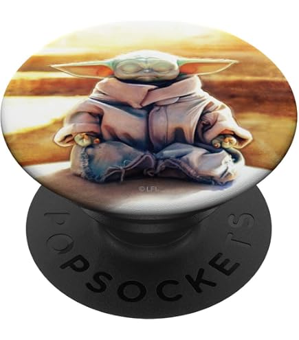 Star Wars PopSockets PopGrip Magnetico Con Grogu (The Child) Sulla Pietra Vedente – Per IPhone MagSafe E Android