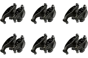 Vrytos 6 Pcs Rocker Lever Assembly w/Steel Socket Retainer Compatible with 1999-2018 Dodge Ram 2500 3500 4500 5500 ISB 5.9L/6.7L Cummins Rocker Arms 4995602, 3941928, 4928698, 4995603, 4995605