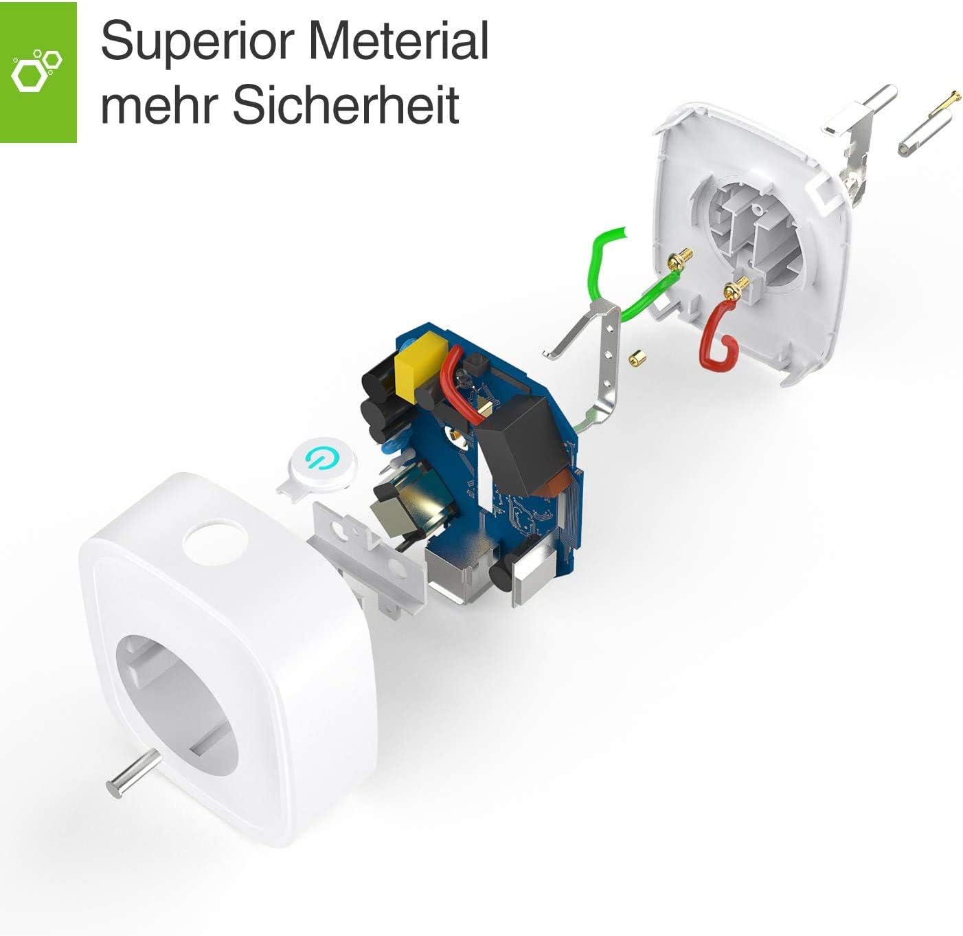 Wifi Enchufe Inteligente 16A 3680W Smart Plug Mini Gosund para Controlar Dispositivos Desde Cualquier Lugar Compatible con AlexaGoogle Home Temporizador Monitor de Energa 4 Pack