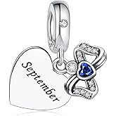 Birthstone Charms 925 Sterling Silver Charms Fit Pandora Charms Bracelet Fit Wife Mother's Day Christmas Birthday Gift