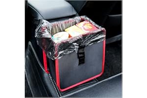 Car Trash Can,Hanging Waterproof Oxford Fabric Car Trash Bin with 7L Large Capacity,Multipurpose Car Accessories Car Organize