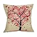 laime Throw Pillow Covers 18x18 inch Set of 4 Pillow Cases Natural Pattern Decorative Pillowcases Home Car Decorative Under The Tree