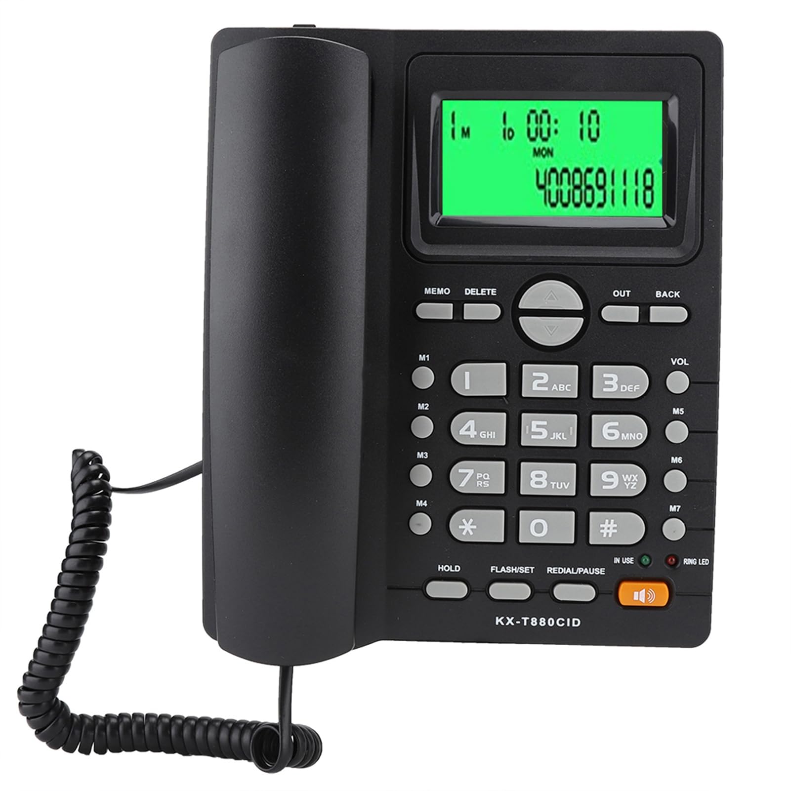 Kafuty-1 Landline Phone Phone with Answering Fast Dialing Caller ID Display(black)