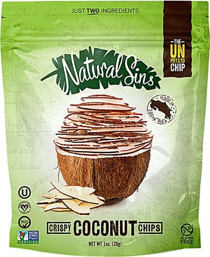 Natural Sins 100% Natural Baked Dried Fruit Thins Crispy Coconut -- 1 oz - 2 pc