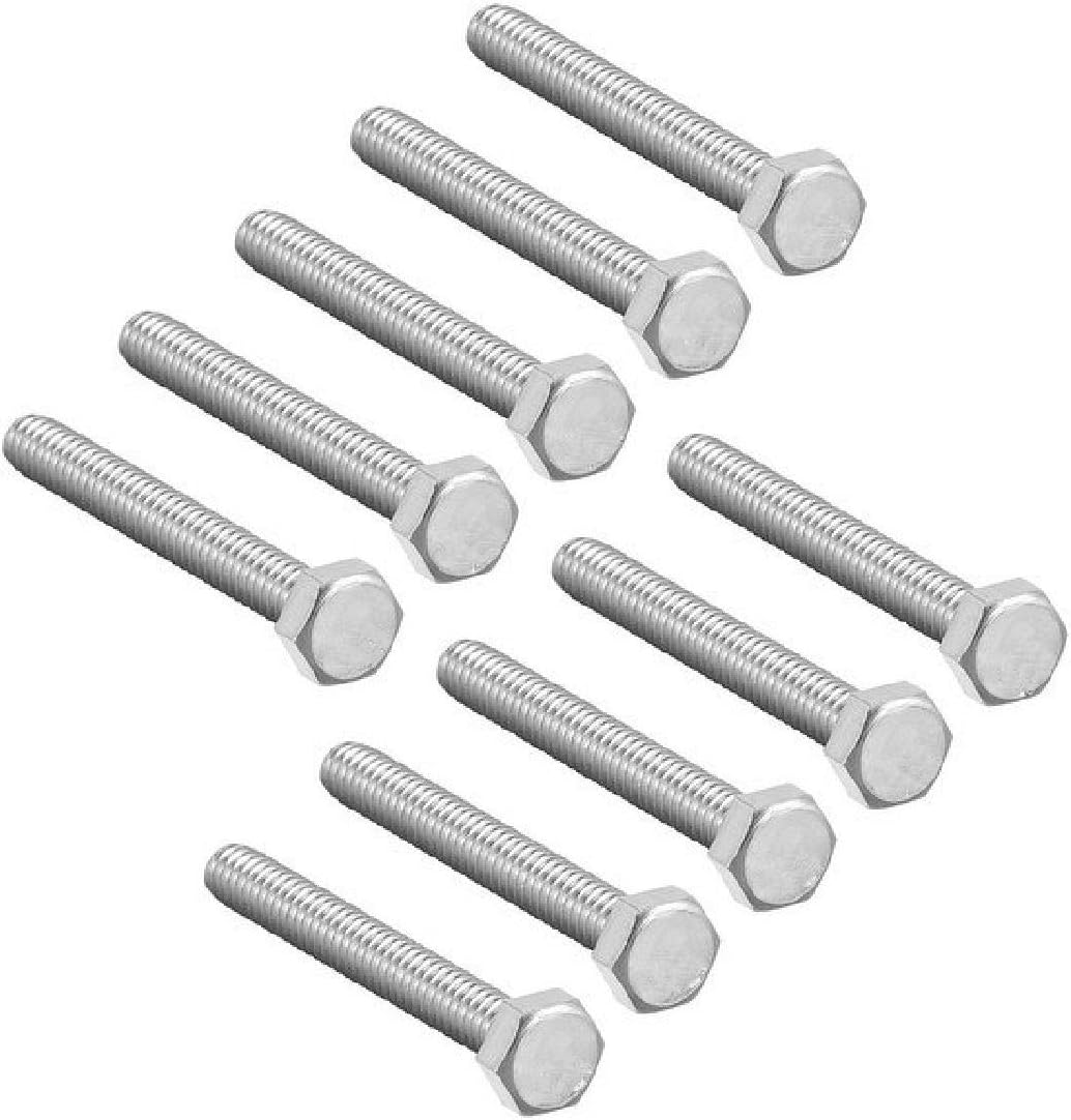 Fully Threaded Bright Zinc Plated 2 x Hex Head Set Screw Bolts M16 x
