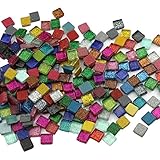 200Pcs/200g Mosaic Tiles Decoration Crafts 10MM Rectangle Mixed Color Glass