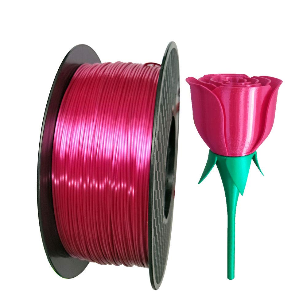 CC3D Silk PLA Filament Rose Pink 1.75 mm 1KG 3D Printer Filament Silky Magenta Red 3D Printing Material Metallic PLA Hot Pink Filament