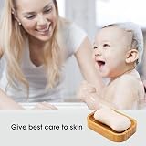 GUANJUNE 2 Pack Bamboo Soap Dish Holder for Bathroom & Kitchen Storage view 7