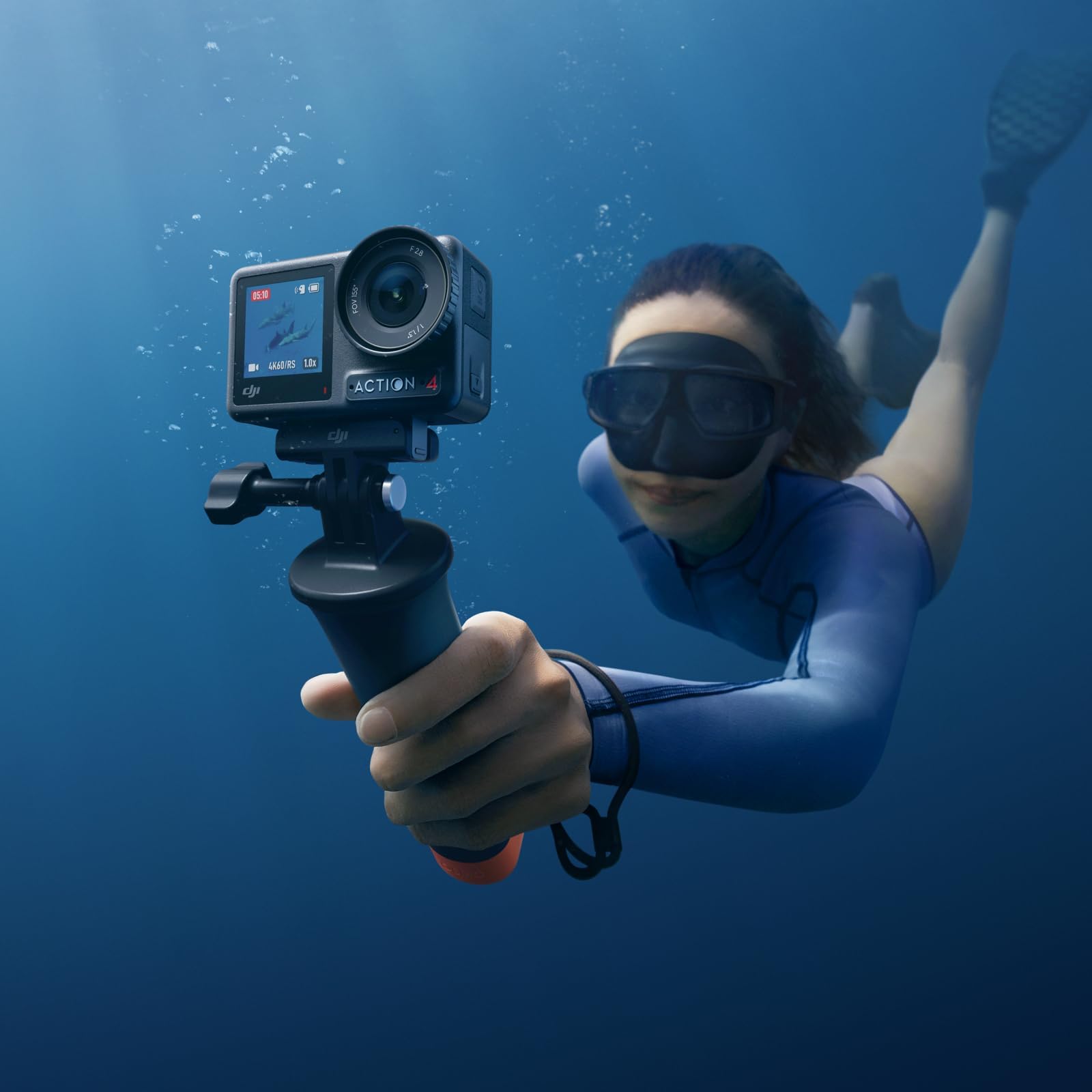 DJI Osmo Action 4 Diving Combo - Waterproof Action Camera, Underwater Video, Floating Handle and 60m Waterproof Case, 10-bit & D-Log M, 1/1.3-Inch Sensor, 360º HorizonSteady, Underwater Camera