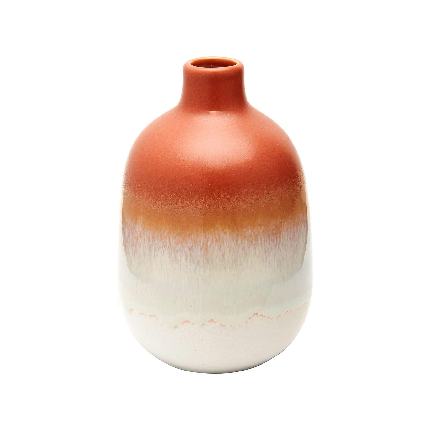 Sass & Belle Mojave Glaze Terracotta Vase - Small Ceramic Vase for Table Decoration Modern Home Decor Accent Piece Decorative Flower Vases for House Gifts designed by Sass and Belle