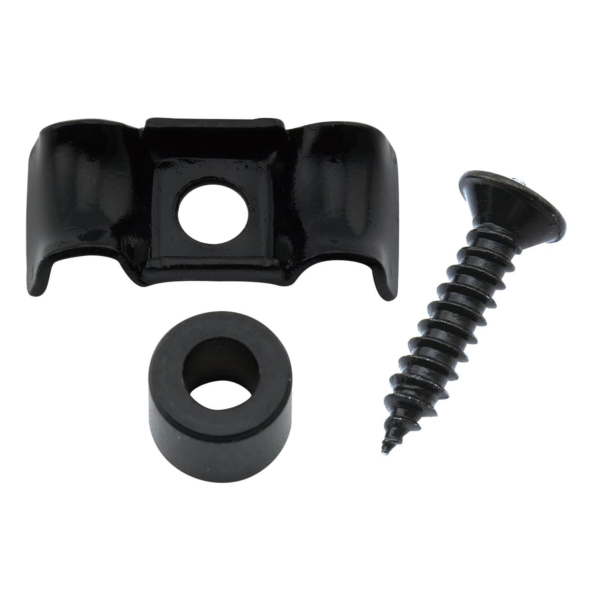 Musiclily Pro 16mm Vintage Butterfly Style Steel Guitar String Guide Retainer Tree for Strat Electric Guitar and Bass, Black