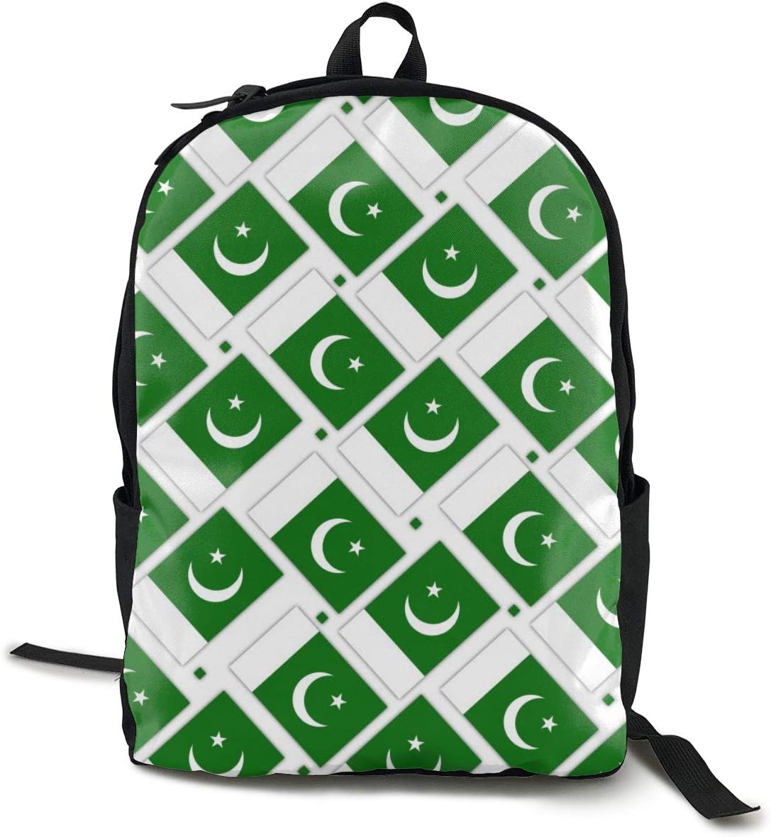 Pakistan Flag Classic Backpack Student Schoolbag Men and