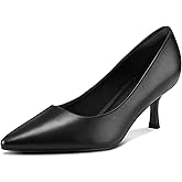 mysoft Kitten Heels for Women Low Heel Pumps 2 Inch Closed Toe Wedding Dress Shoes