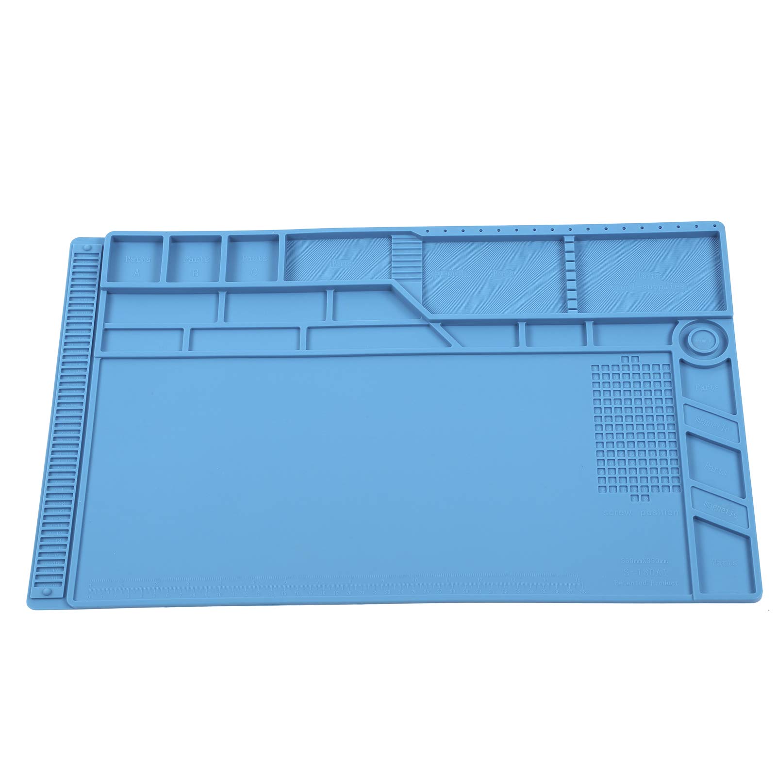 Silicone Soldering Mat, 550x350mm Electronics Heat Insulation Working Mat Phone Computer Repair Mat, Ideal For Mobile Phone, Tablet, Computer