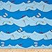 Dr. Seuss One Fish Two Fish Wave Stripe Blue Fabric By The Yard