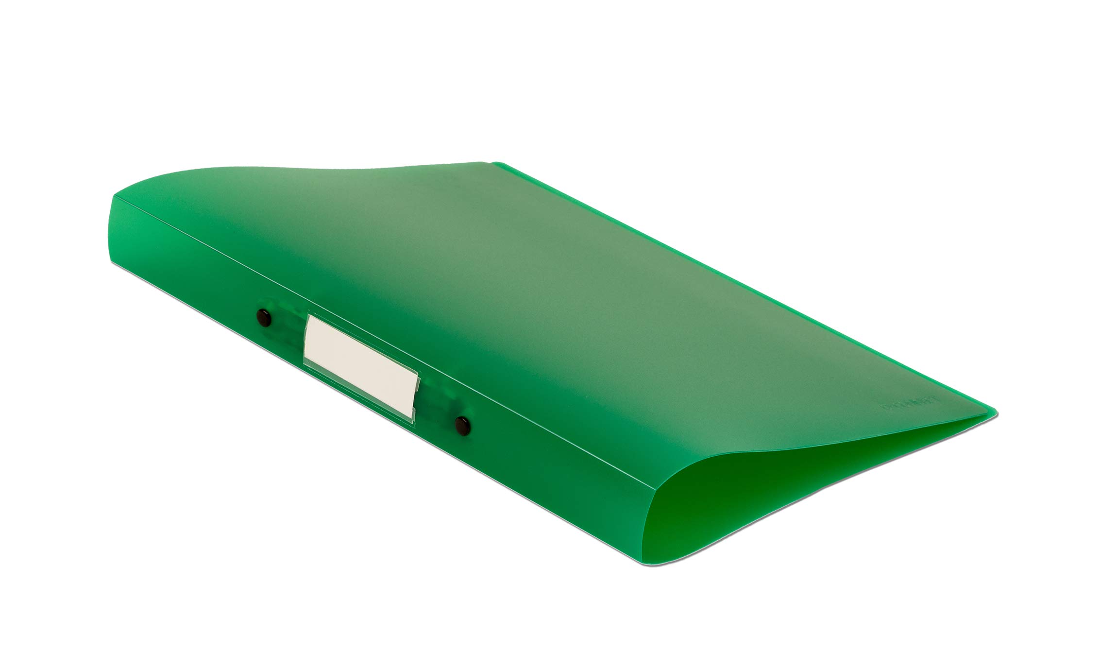 Q-Connect 2 Ring Binder Frosted A4 Green (25mm capacity and has a spine label)