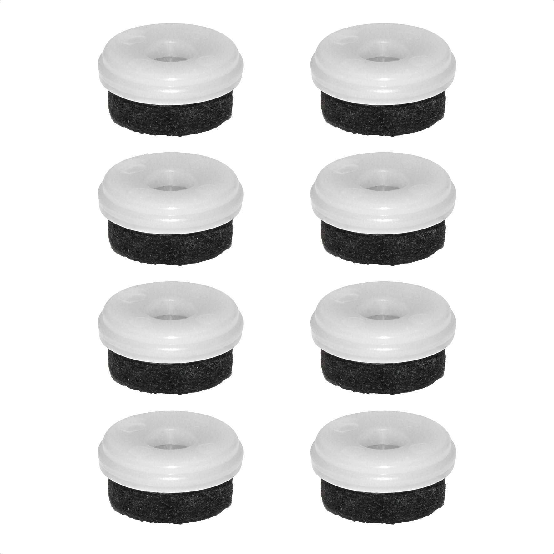 WAGNER QuickClick® Felt glides furniture glides chair glides replacement I 8pcs. set replacement glides exchangeable - felt robust NATURAL - Ø 20 mm - for base Ø 20 mm - Made in Germany - 15802300