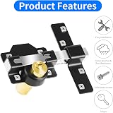 HeavenBird Mortrise Long Throw Gate Lock for Wood Doors 50mm Thick 5 Keys view 2