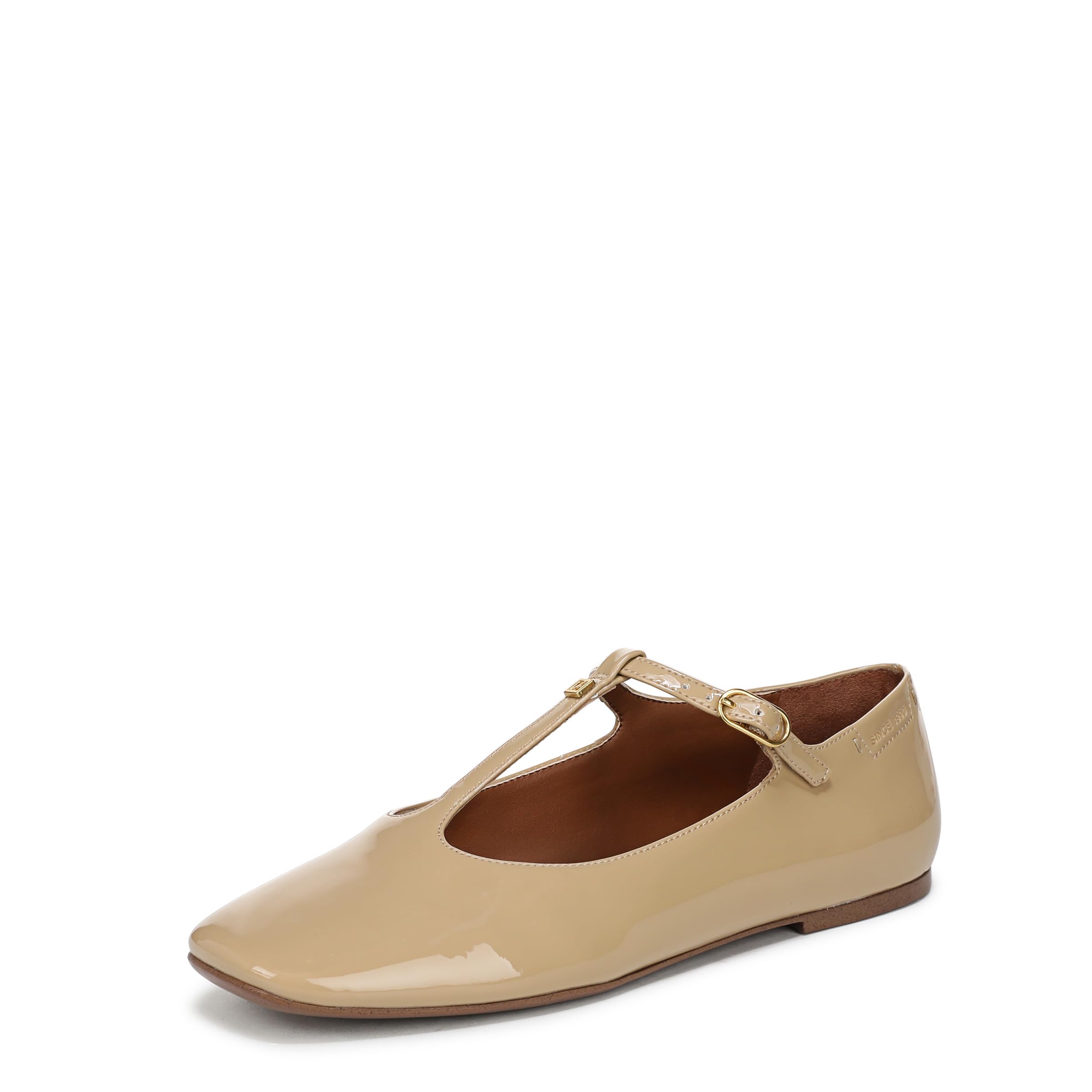 Franco Sarto Womens Marylee Mary Jane Flat Nude Beige Patent 13 M