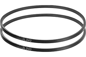 HiPicco 3L340 Belt, Classic Wrapped Rubber 3L Section V-Belt, 34"(864mm) Outside Circumference x 3/8" Width x 7/32" Heigh, Pa