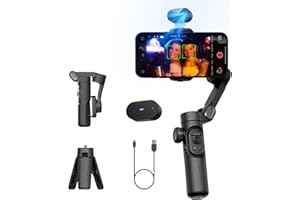 AOCHUAN Gimbal Stabilizer for iPhone, 3-Axis Phone Gimbal with AI Tracking Sensor, Gimbal with Focus Wheel for iPhone/Android, iPhone Gimbal with 7.0 Anti-Shake for Video Recording-Smart AI XE