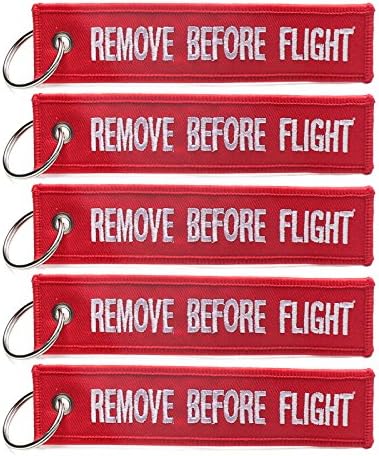 5x Handmade Remove Before Flight KeyChain for Motorcycle Scooters Cars Pilot Crew Tag Lock