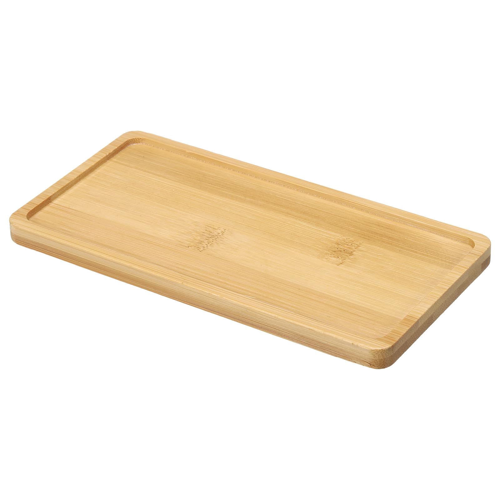PATIKIL Bamboo Wood Saucer, 7x3.5 Inch Rectangle Wooden Plant Drainage Tray Bonsai Plants Saucer Succulent Pot for Home Balcony Patio