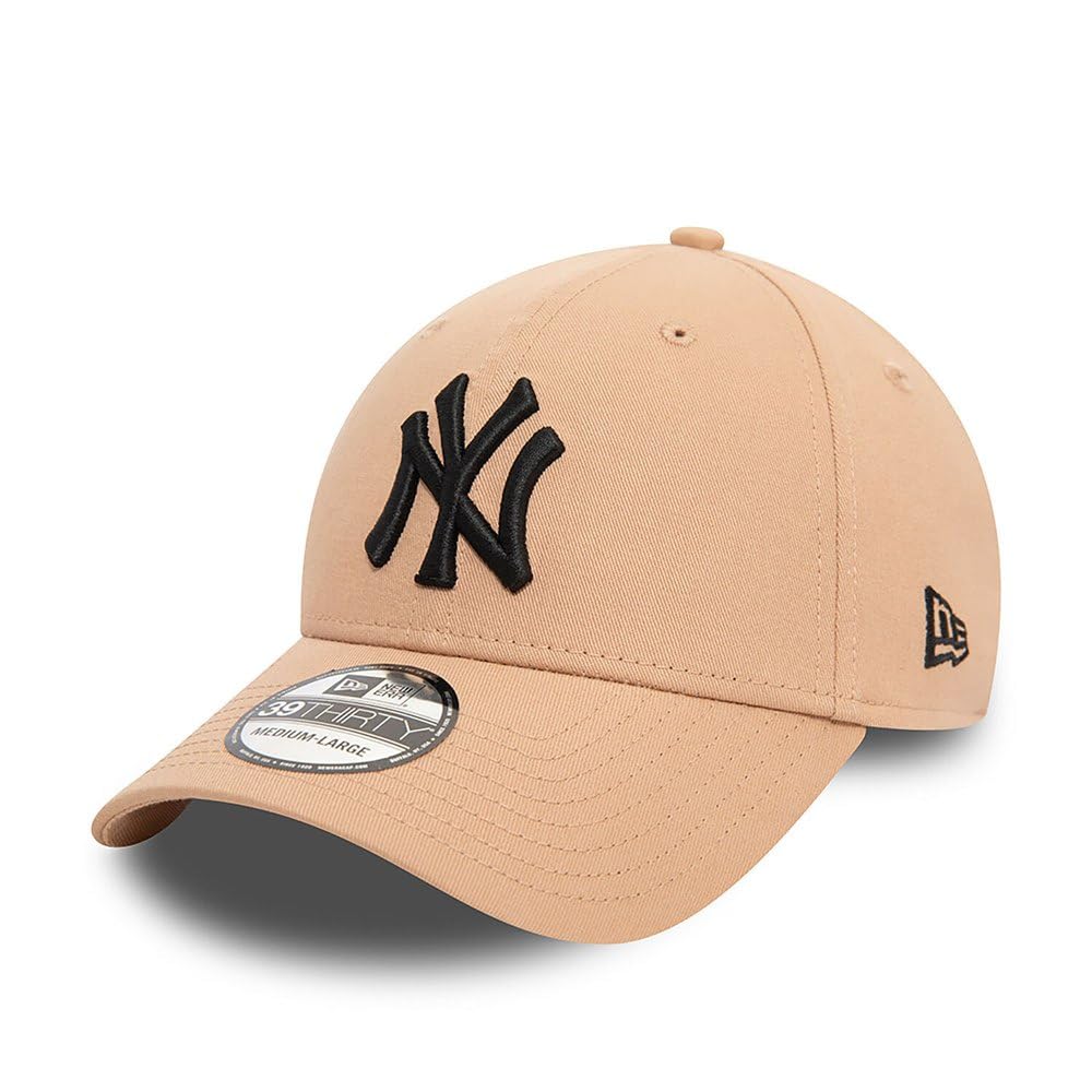 New Era Adult's 39Thirty League Essential MLB New York Yankees Baseball Cap Hat Med Beige